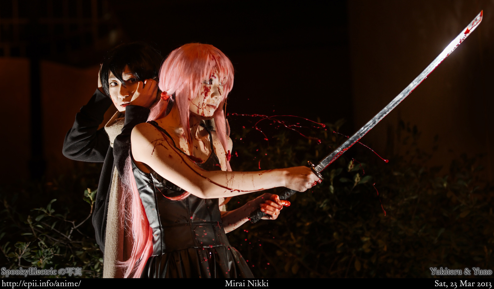 Cosplay Photo of Mingswly as Yukiteru Amano from Future Diary, Emily Kay as...